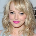Emma stone with blonde matching eyebrows