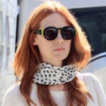January Jones with her new red hair